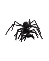 Ragno nero peloso diam.cm.30 ca. con cartellino/etichetta