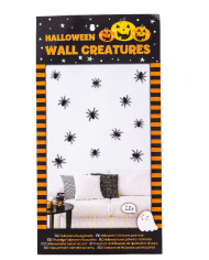 Paper spiders decorations diam.cm.10 with adhesive in pbh