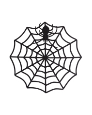 Black spiderweb felt underplate diam.cm.38 with hangtag/label