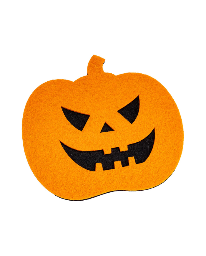 4 felt pumpkin coasters cm.12x11 in pbh