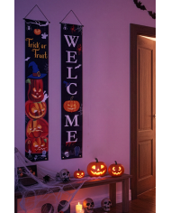 2 Banner aus Stoff Welcome H. ca. 180 x L. ca. 30 cm in Beutel mit Aufhänger