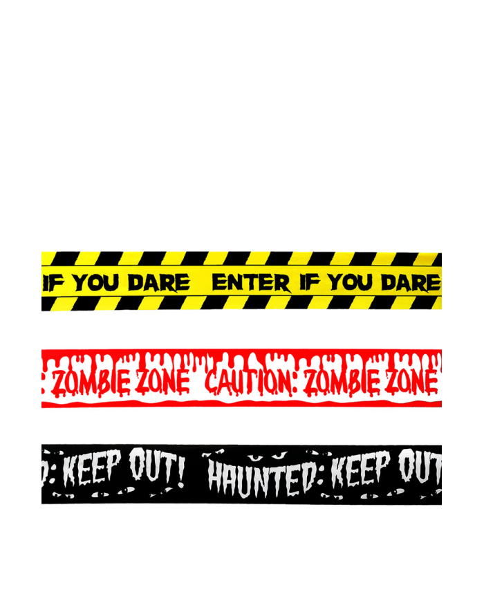 Set of 3 warning tapes l.cm.300 on card