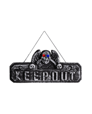 Lighting Halloween sign cm. 20x42 (batteries incl.) in polystirene with label