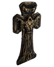 Polystirene cross tombstone cm. 58x34 with label