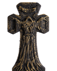 Polystirene cross tombstone cm. 58x34 with label