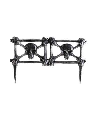 Adorno de jardín de plástico calaveras con piquetas de unos 38x30 cm. de alto con etiqueta colgante/etiqueta
