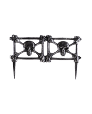 Garden decoration in plastic with skulls on pickets cm. 38x30 with label