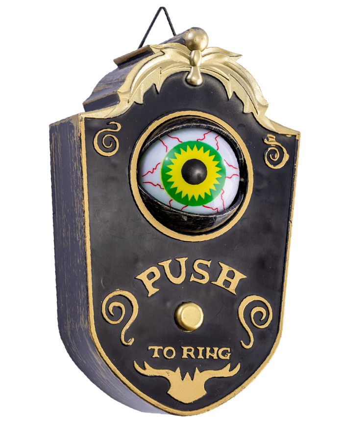 Campanello portone h.cm.18x12 ca. con occhio, luci, suono e movimento (batterie escluse) in scatola