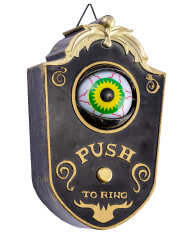 Türklingel großes Tor H. ca. 18x12 cm mit Auge, Licht, Ton und Bewegung (Batterien nicht enthalten) in Schachtel