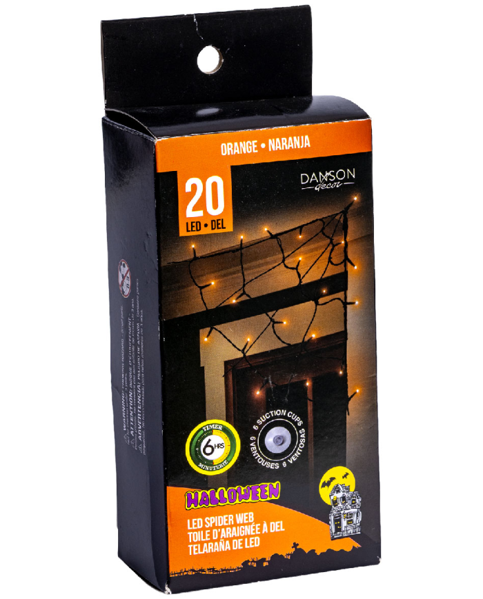 Spiderweb with lights diam.cm.60 (batteries not included) in box