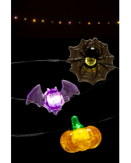 Sarta luminosa temas Halloween de unos 180 cm. de largo (pilas no incluidas) en caja