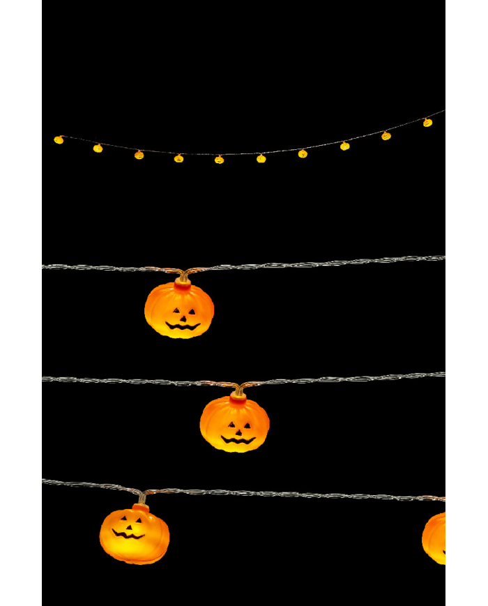 Lighting pumpkin garland cm. 180 (batteries not incl.) in pbh
