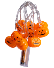 Guirlande horizontale avec citrouilles lumineuses, longueur 180 cm environ diamètre 4 cm (piles non comprises) dans un ...