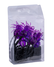 Guirlande horizontale avec araignées lumineuses, longueur 120 cm environ (piles non comprises) dans une boîte