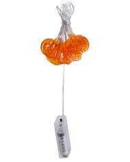 Pumpkins lighting garland cm. 130 (batteries not incl.) in box