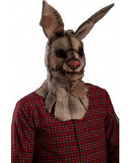 Maschera da coniglio horror in tela di juta con mandibola