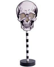 Mdf skull with light cm. 32 (batteries incl.) with label