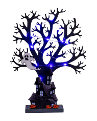 Halloween mdf tree with light cm. 35 (batteries incl.) with label