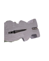 Busto de poliestireno con piqueta de unos 43 cm. de alto con etiqueta colgante/etiqueta