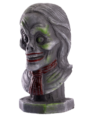 Busto de poliestireno con piqueta de unos 43 cm. de alto con etiqueta colgante/etiqueta