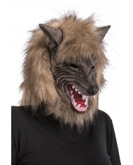 Soft pvc mask with fur, to play a ferocious werewolf. Suitable