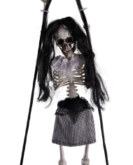Skeleton girl on swing for hanging cm. 65 in bag