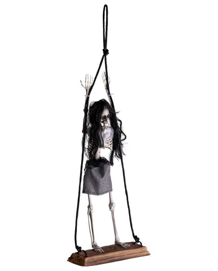 Skeleton girl on swing for hanging cm. 65 in bag