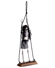 Squelette fille sur balançoire à suspendre, hauteur 65 cm environ dans un sachet