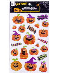 Carpeta de pegatinas de calabazas en bolsa sobre cartoncillo