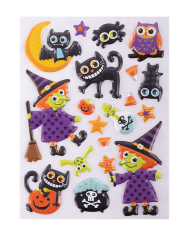 Cartella stickers streghette in busta su cartoncino