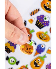 Cartella stickers streghette in busta su cartoncino