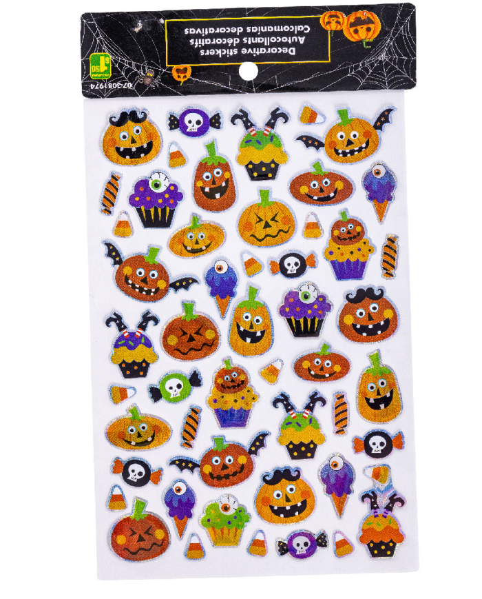 Cartella stickers streghette in busta su cartoncino