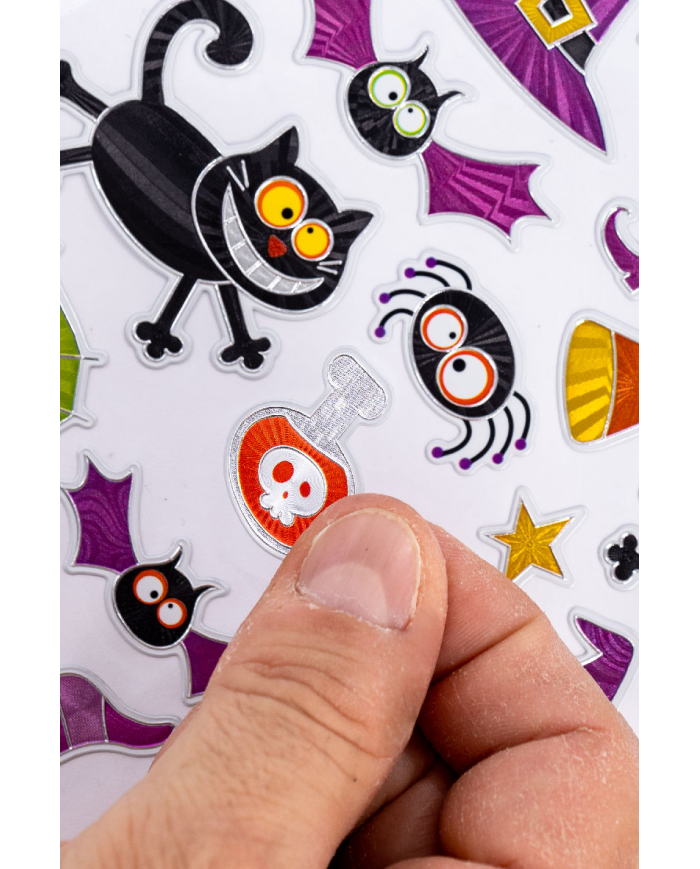 Carpeta de pegatinas de fantasmas en bolsa sobre cartoncillo