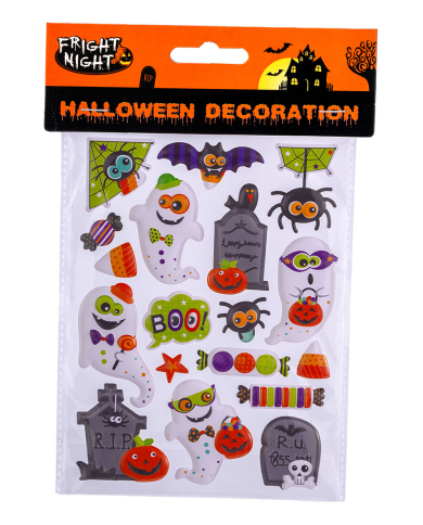 Carpeta de pegatinas de fantasmas en bolsa sobre cartoncillo