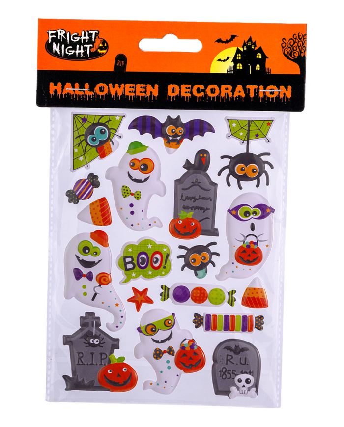 Ghosts stickers folder in bag on card