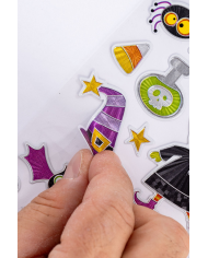 Cartella stickers fantasmini  in busta su cartoncino