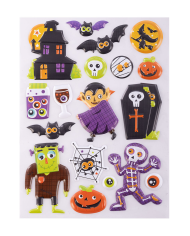 Cartella stickers mostriciattoli in busta su cartoncino