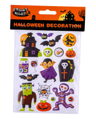 Halloween figures stickers in bag on card