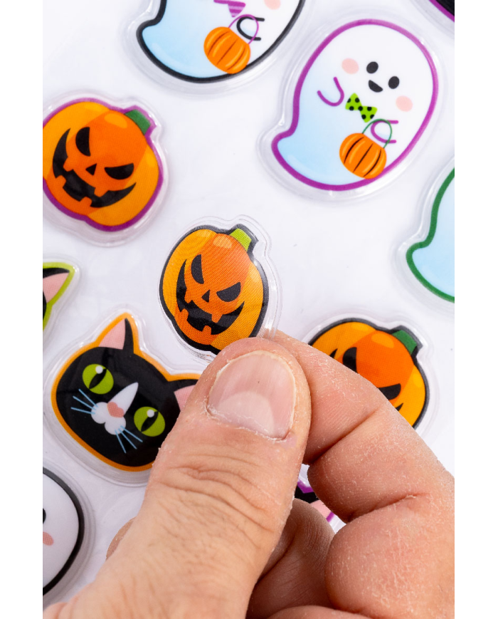 Cartella stickers puffy in busta su cartoncino