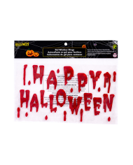 Pegatina de ventana de gel Happy Halloween en bolsa con solapa de cartón