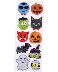 Cartella stickers con strass in busta su cartoncino