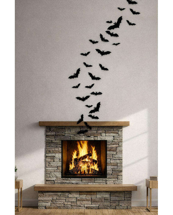 Paper bat decorations in pbh