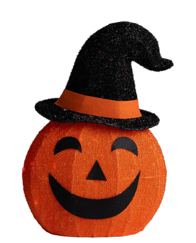 Zucca luminosa con cappello h.cm.50 ca. (220 volt) uso outdoor in busta