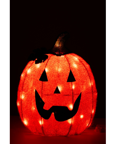 Zucca luminosa h.cm.46 ca.(220 volt) uso outdoor in busta