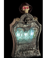 Skeleton tombstone with sound, light and movement (batteries not included) h.cm.40x25 with hangtag/label