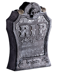Skeleton tombstone with sound, light and movement (batteries not included) h.cm.40x25 with hangtag/label