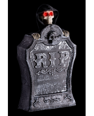 Skeleton tombstone with sound, light and movement (batteries not included) h.cm.40x25 with hangtag/label