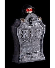 Skeleton tombstone with sound, light and movement (batteries not included) h.cm.40x25 with hangtag/label