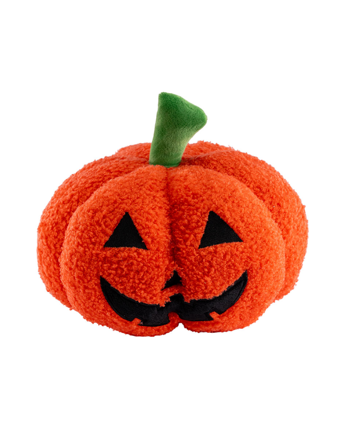 Calabaza suave de tela de unos 24 cm. de diámetro con etiqueta colgante/etiqueta