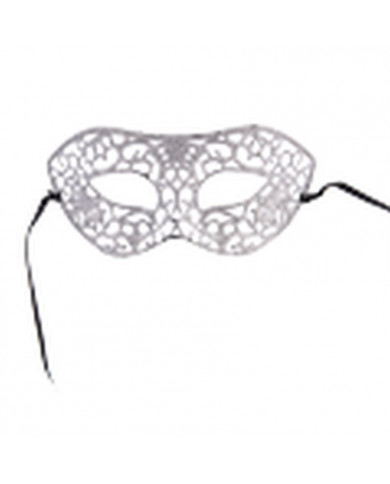 Carved chinless mask with silver glitter, ideal for New Year's Carved chinless mask with silver glitter, ideal for New Year's